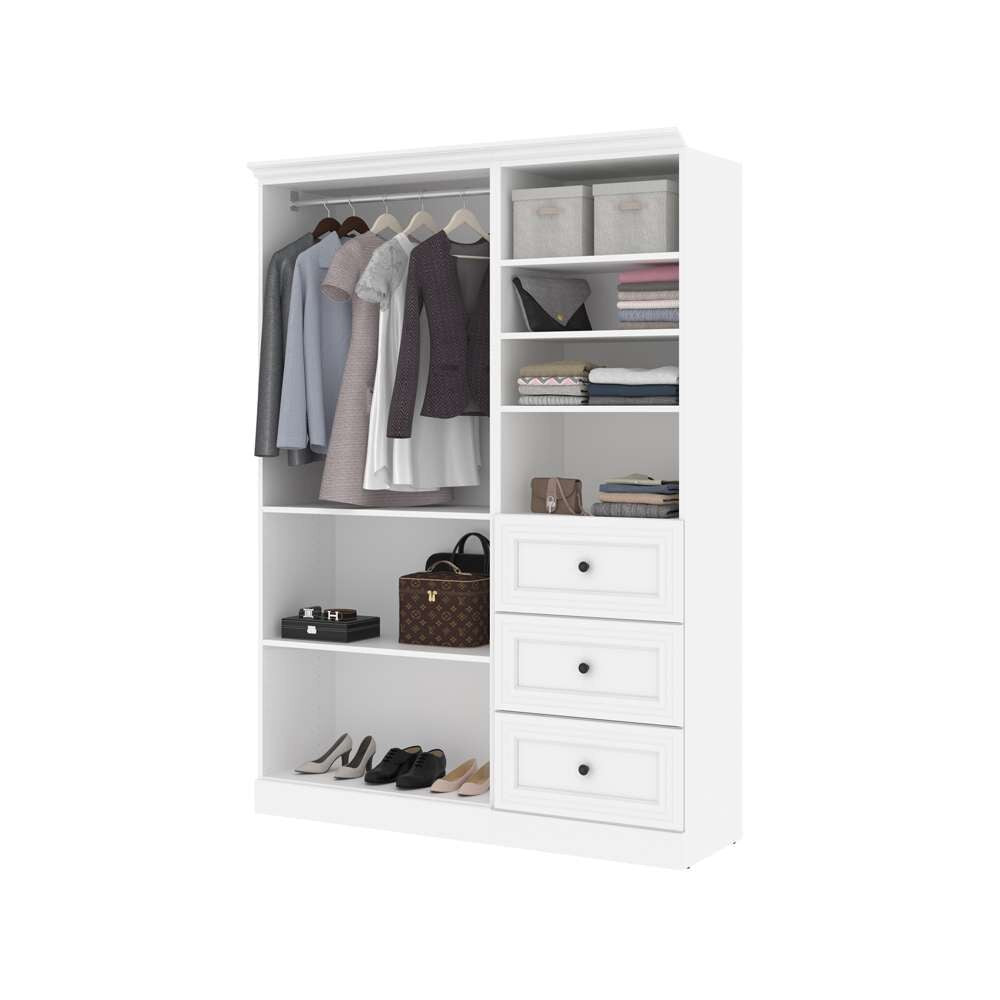Bestar - Versatile 61 Closet Organizer with Drawers in White - 40870-17 veiw 7