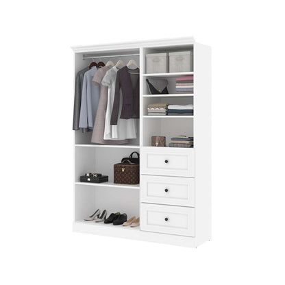 Bestar - Versatile 61 Closet Organizer with Drawers in White - 40870-17 veiw 7