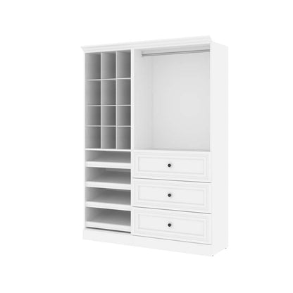 Bestar - Versatile 61 Closet Organizer with Storage Cubbies and Drawers in White - 40851-1417 veiw 1
