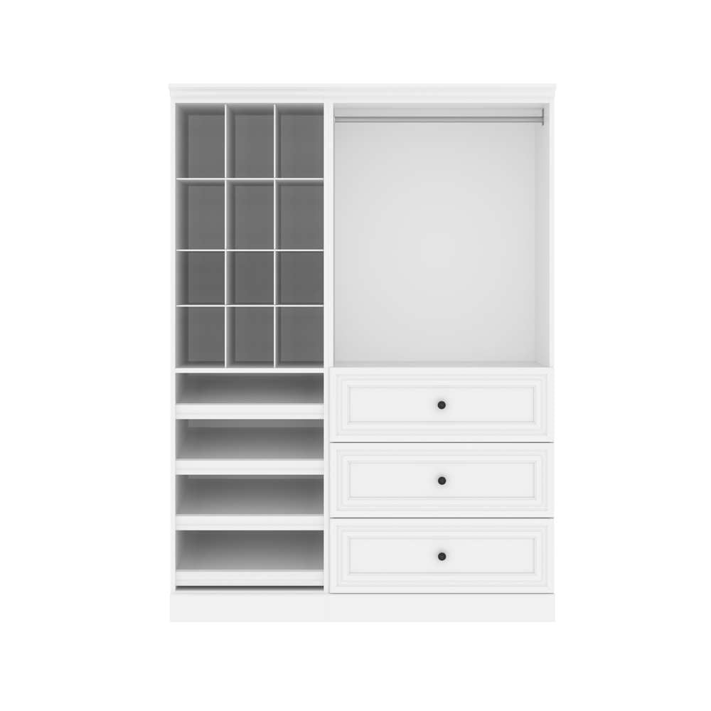 Bestar - Versatile 61 Closet Organizer with Storage Cubbies and Drawers in White - 40851-1417 veiw 2