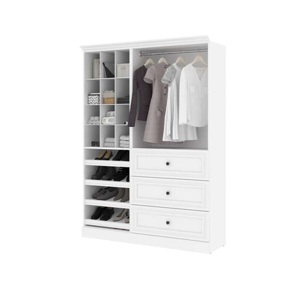 Bestar - Versatile 61 Closet Organizer with Storage Cubbies and Drawers in White - 40851-1417 veiw 7