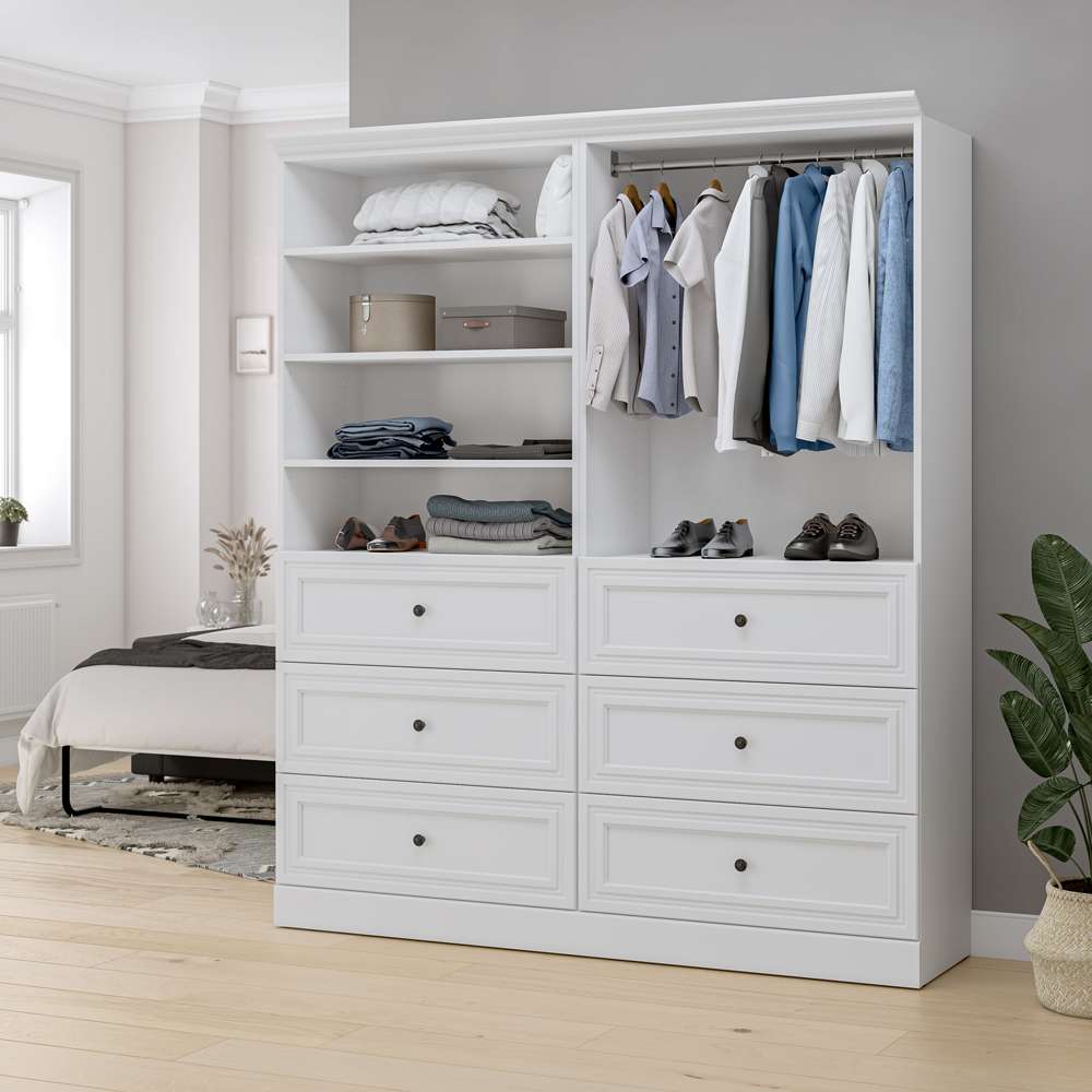 Bestar - Versatile 72in Closet Organizer in White - 40872-17 veiw 6