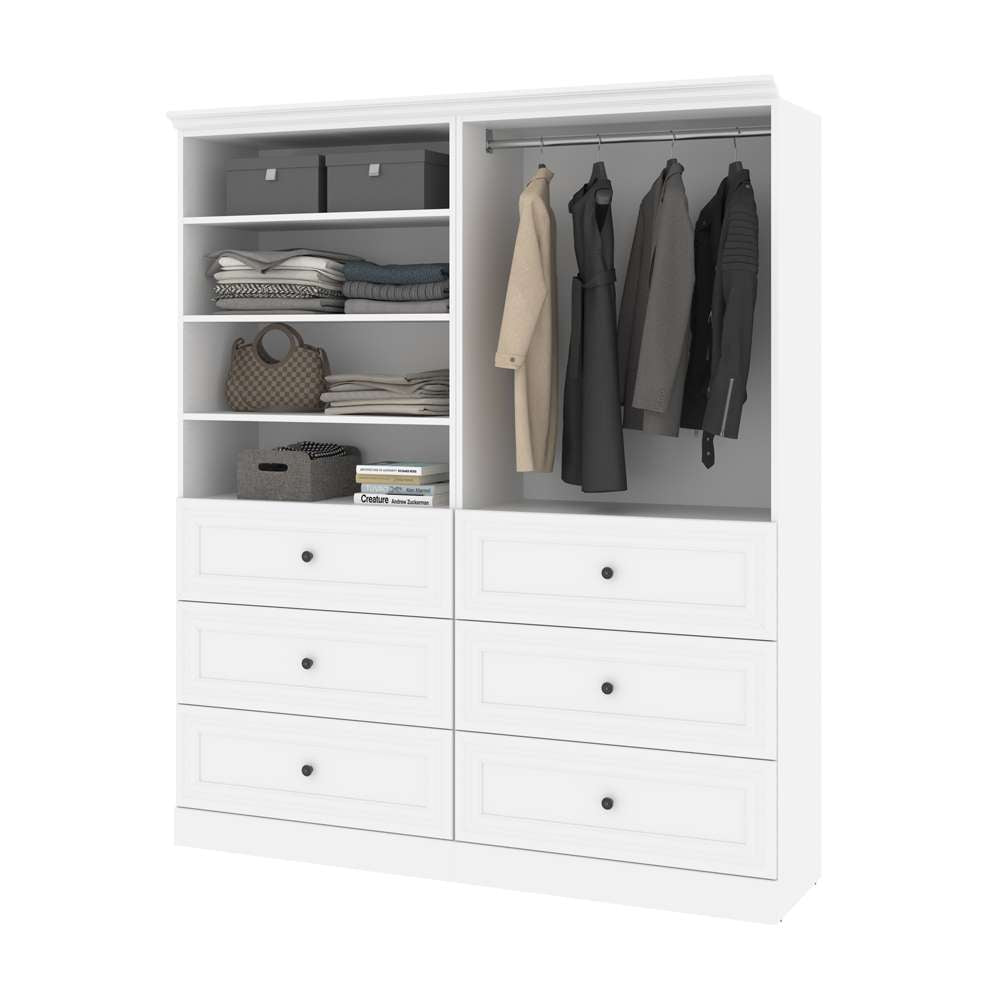 Bestar - Versatile 72in Closet Organizer in White - 40872-17 veiw 7