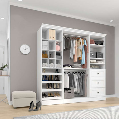Bestar - Versatile 86in Closet Organizer in White - 40853-17 veiw 5