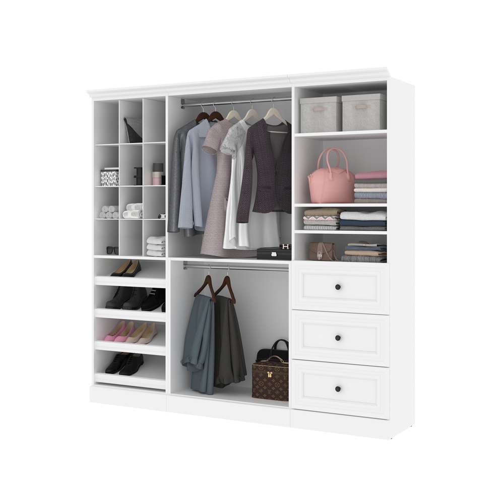 Bestar - Versatile 86in Closet Organizer in White - 40853-17 veiw 6