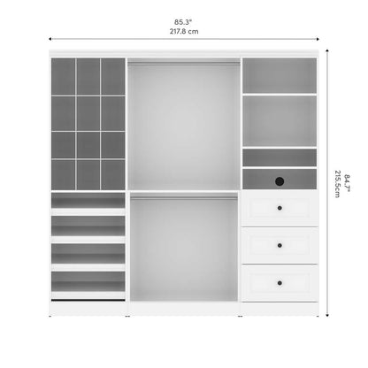 Bestar - Versatile 86in Closet Organizer in White - 40853-17 veiw 8