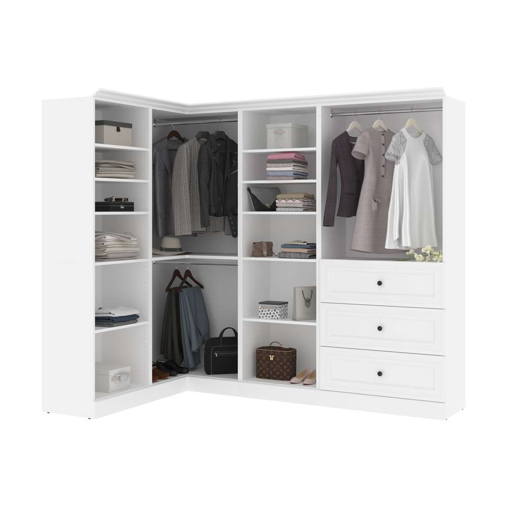 Bestar - Versatile 90W Walk-In Closet Organizer in White - 40854-17 veiw 7
