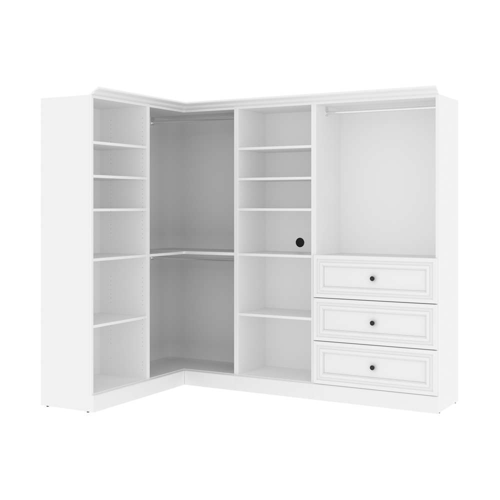 Bestar - Versatile 90W Walk-In Closet Organizer in White - 40854-17 view 1