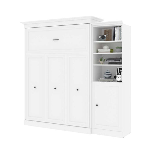 Bestar - Versatile 93W Queen Murphy Bed and Storage Cabinet (92W) in White - 40882-17 veiw 2