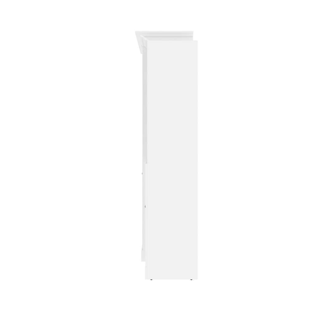 Bestar - Versatile 93W Queen Murphy Bed and Storage Cabinet (92W) in White - 40882-17 veiw 4