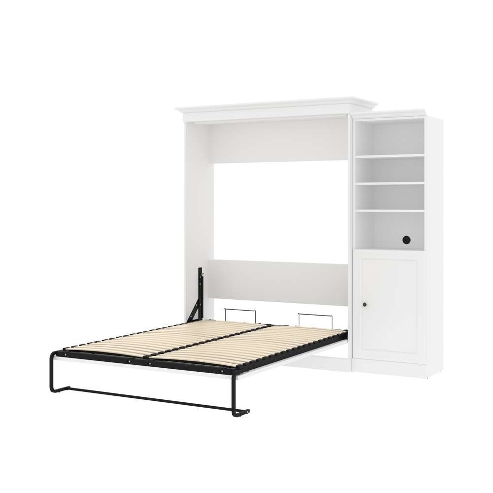 Bestar - Versatile 93W Queen Murphy Bed and Storage Cabinet (92W) in White - 40882-17 veiw 7
