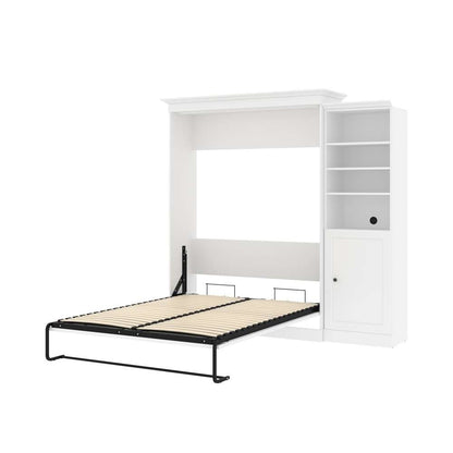 Bestar - Versatile 93W Queen Murphy Bed and Storage Cabinet (92W) in White - 40882-17 veiw 7