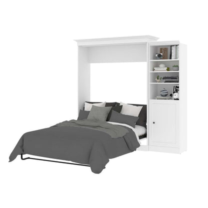 Bestar - Versatile 93W Queen Murphy Bed and Storage Cabinet (92W) in White - 40882-17 veiw 8