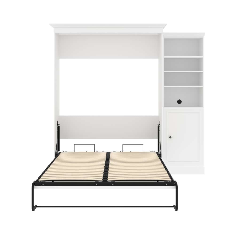 Bestar - Versatile 93W Queen Murphy Bed and Storage Cabinet (92W) in White - 40882-17 veiw 9