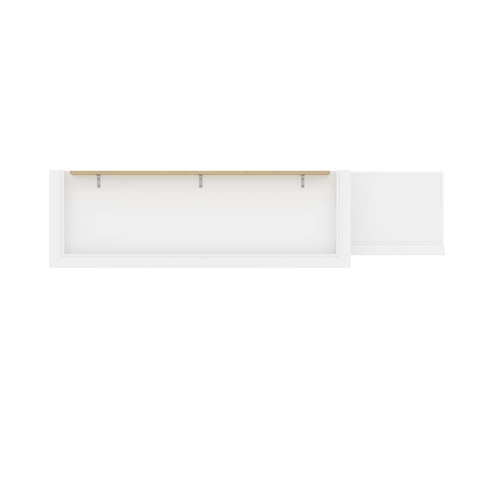 Bestar - Versatile 93W Queen Murphy Bed with Shelving Unit (92W) in White - 40880-17 veiw 6
