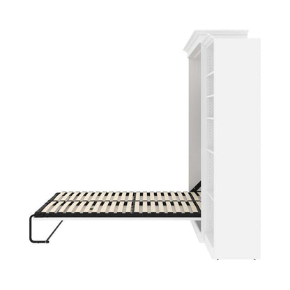 Bestar - Versatile 93W Queen Murphy Bed with Shelving Unit (92W) in White - 40880-17 veiw 10