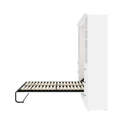 Bestar - Versatile Full Murphy Bed and 2 Shelving Units with Drawers (109W) in White - 40893-17 veiw 10