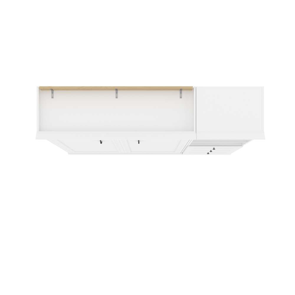 Bestar - Versatile Full Murphy Bed and Shelving Unit with Drawers (84W) in White - 40896-17 veiw 6