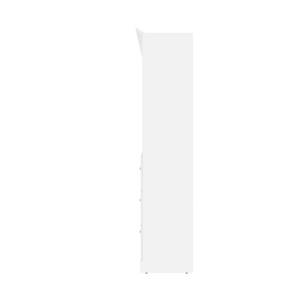 Bestar - Versatile Full Murphy Bed and Shelving Unit with Drawers (95W) in White - 40895-17 veiw 4