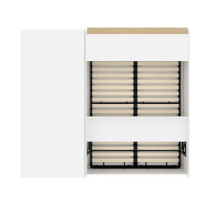 Bestar - Versatile Full Murphy Bed and Shelving Unit with Drawers (95W) in White - 40895-17 veiw 5