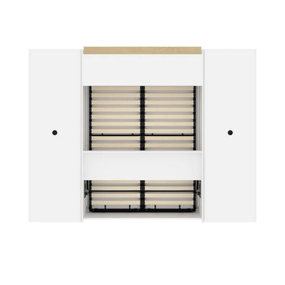 Bestar - Versatile Full Murphy Bed with 2 Shelving Units (109W) in White - 40891-17 veiw 5
