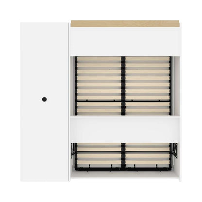 Bestar - Versatile Full Murphy Bed with Shelving Unit (84W) in White - 40890-17 veiw 5