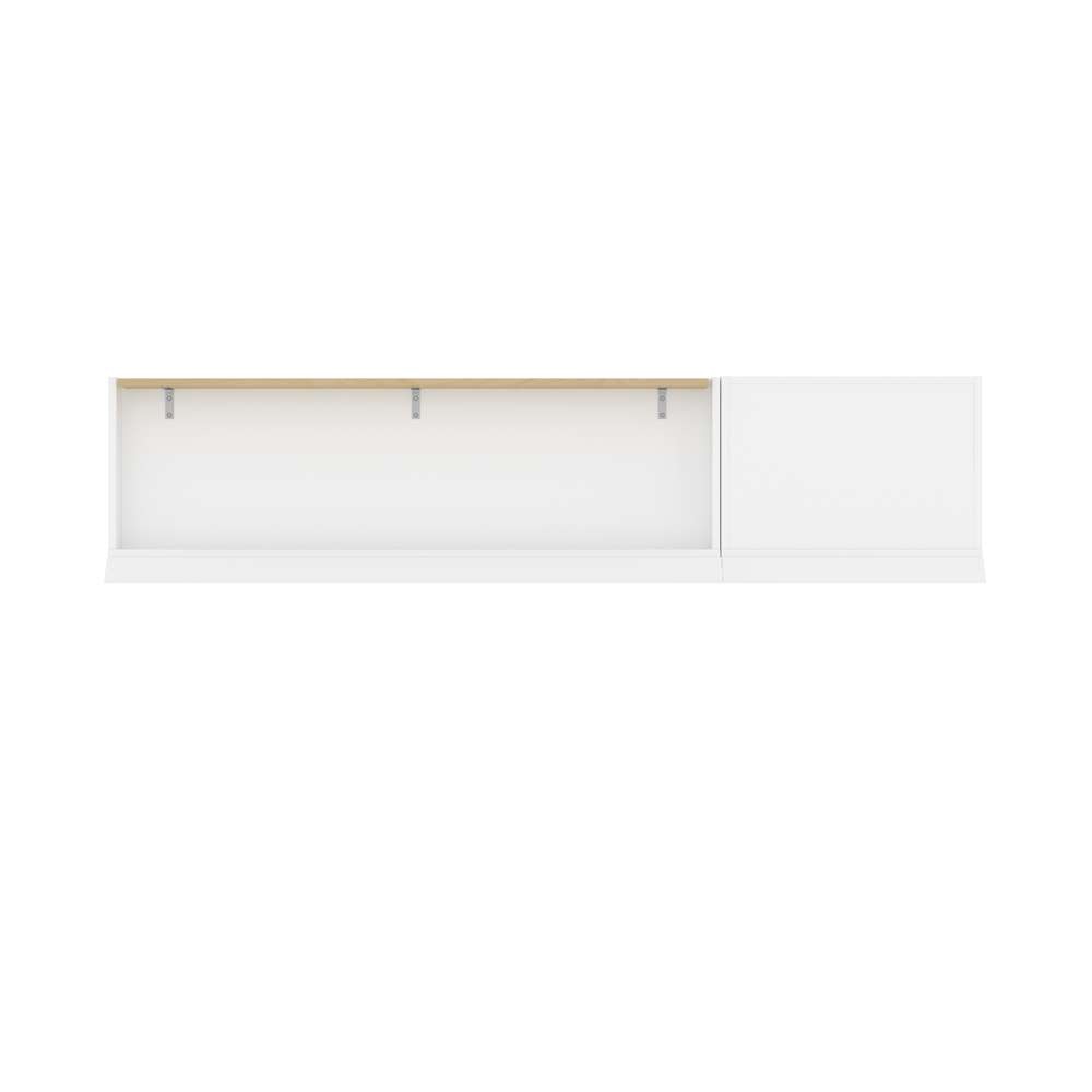 Bestar - Versatile Full Murphy Bed with Shelving Unit (84W) in White - 40890-17 veiw 6