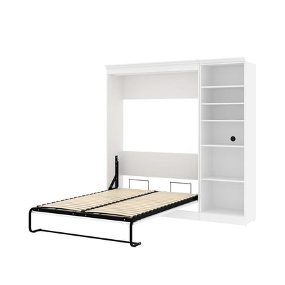 Bestar - Versatile Full Murphy Bed with Shelving Unit (84W) in White - 40890-17 veiw 7