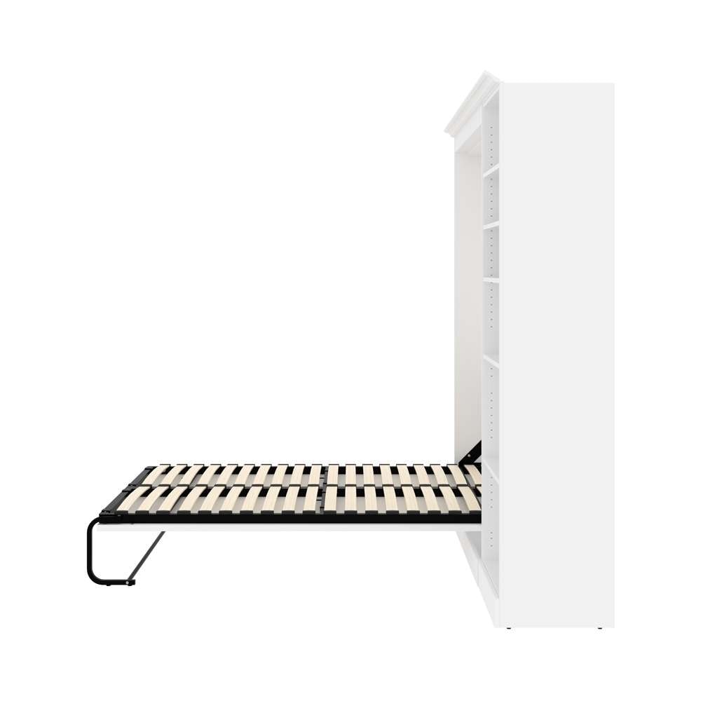 Bestar - Versatile Full Murphy Bed with Shelving Unit (84W) in White - 40890-17 veiw 10