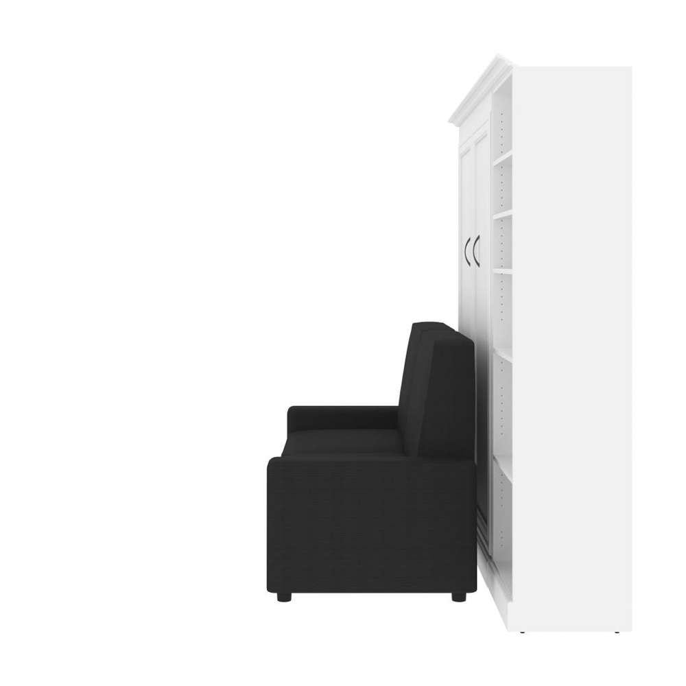 Bestar - Versatile Full Murphy Bed with Sofa and Shelving Unit (84W) in White - 40790-000017 veiw 5