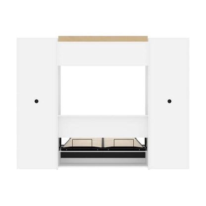 Bestar - Versatile Full Murphy Bed with Sofa and Shelving Units (109W) in White - 40791-000017 veiw 11