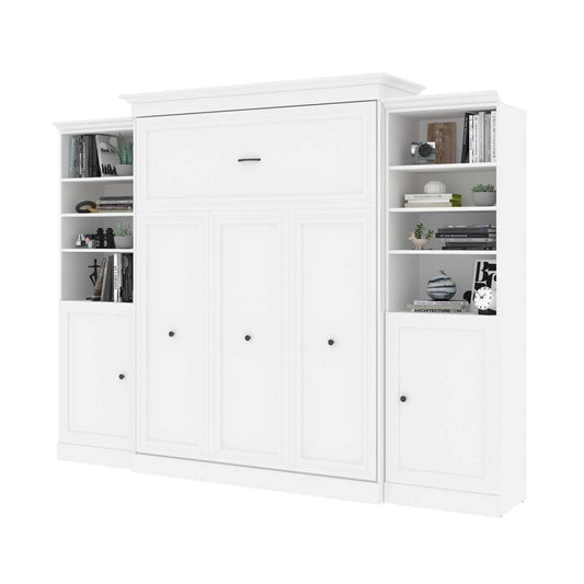 Bestar - Versatile Queen Murphy Bed and 2 Storage Cabinets (115W) in White - 40884-17 veiw 2