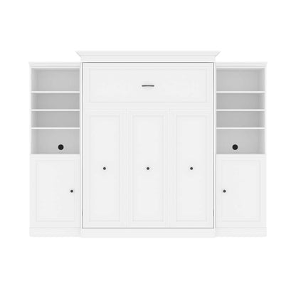 Bestar - Versatile Queen Murphy Bed and 2 Storage Cabinets (115W) in White - 40884-17 veiw 3