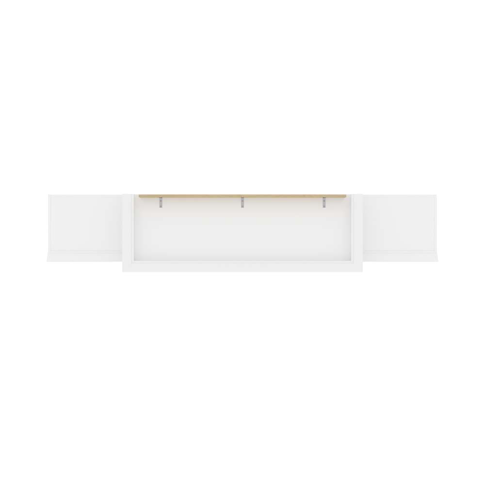 Bestar - Versatile Queen Murphy Bed and 2 Storage Cabinets (115W) in White - 40884-17 veiw 6