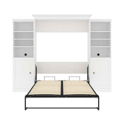 Bestar - Versatile Queen Murphy Bed and 2 Storage Cabinets (115W) in White - 40884-17 veiw 9