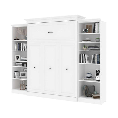 Bestar - Versatile Queen Murphy Bed with 2 Shelving Units (115W) in White - 40881-17 veiw 2
