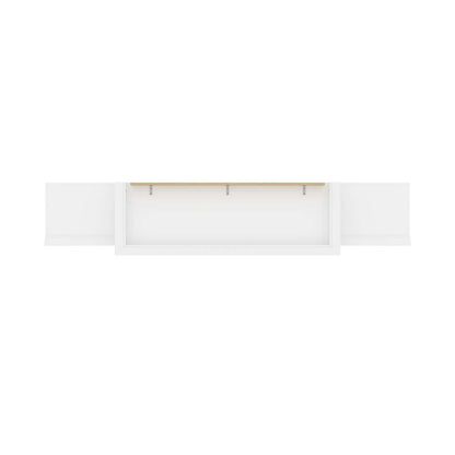 Bestar - Versatile Queen Murphy Bed with 2 Shelving Units (115W) in White - 40881-17 veiw 6