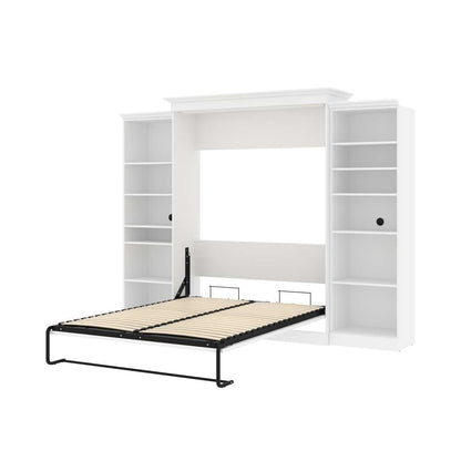 Bestar - Versatile Queen Murphy Bed with 2 Shelving Units (115W) in White - 40881-17 veiw 7