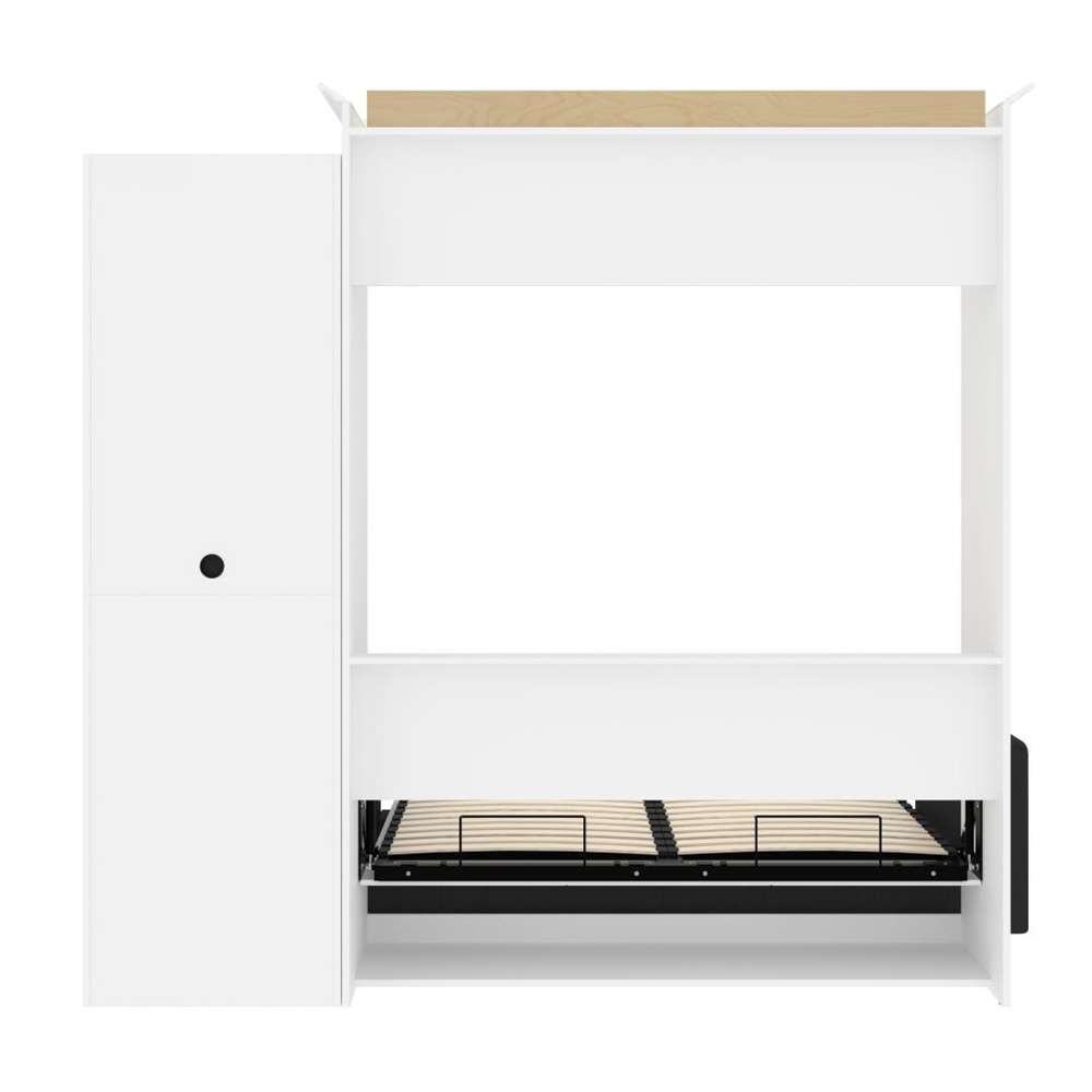 Bestar - Versatile Queen Murphy Bed with Sofa and Shelving Unit (92W) in White - 40780-000017 veiw 10