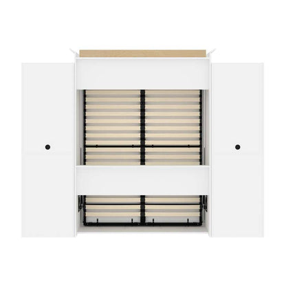 Bestar - Versatile Queen Murphy Bed with Sofa and Shelving Units (115W) in White - 40781-000017 veiw 6
