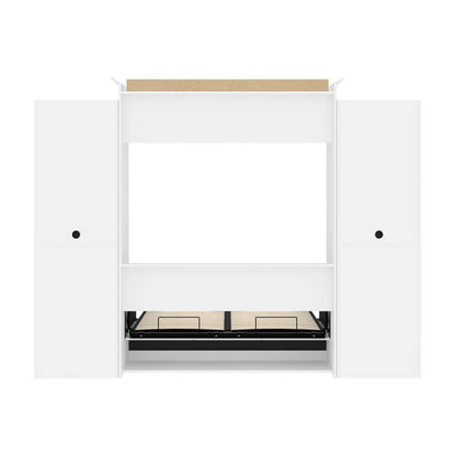 Bestar - Versatile Queen Murphy Bed with Sofa and Shelving Units (115W) in White - 40781-000017 veiw 11