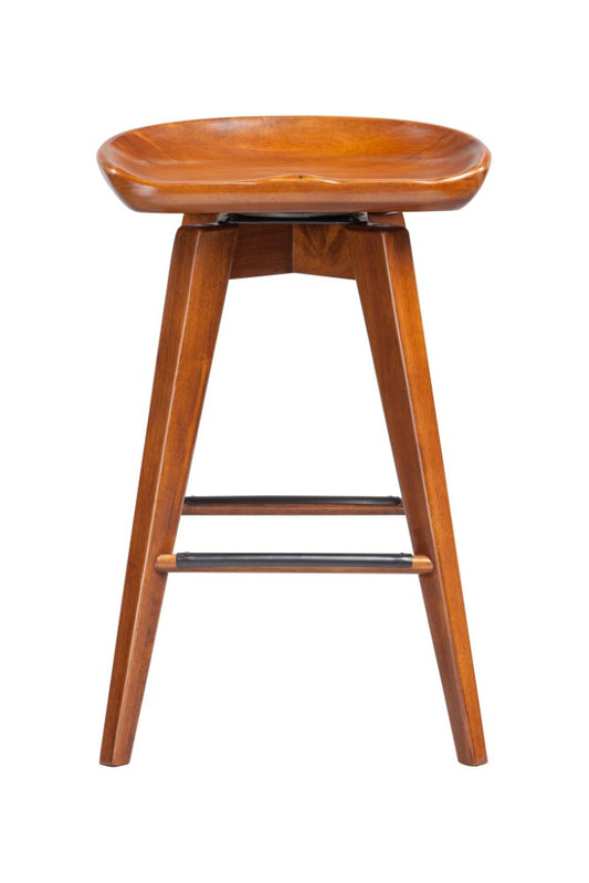 Boraam - 24in Bali Swivel Stool in Walnut - 55124 veiw 1
