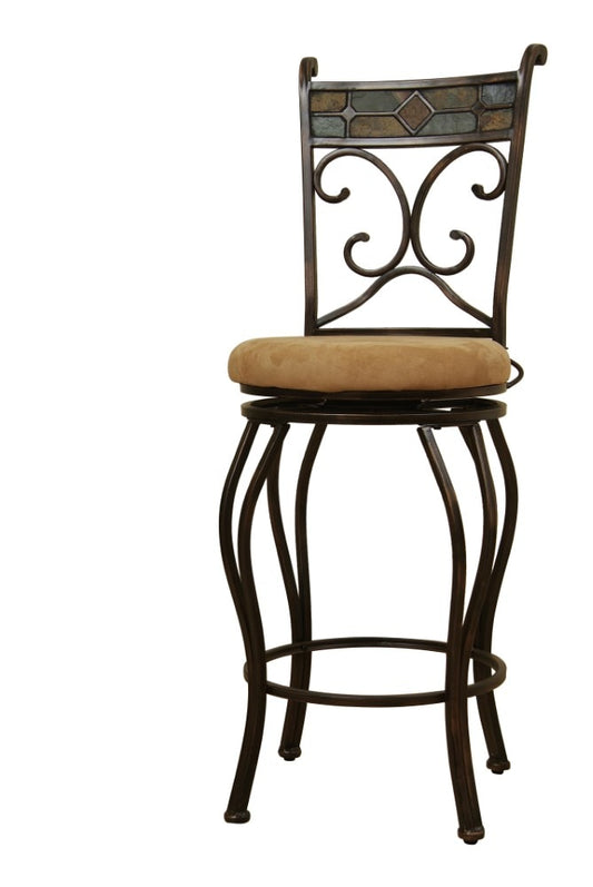 Boraam - 24in Beau Swivel Stool in Black and Gold - 80416 veiw 1