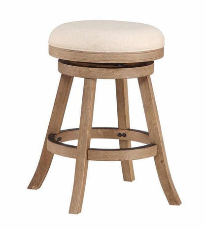 Boraam - 24in Fenton Counter Stool in Driftwood Wire-Brush And Ivory - 76124 veiw 1