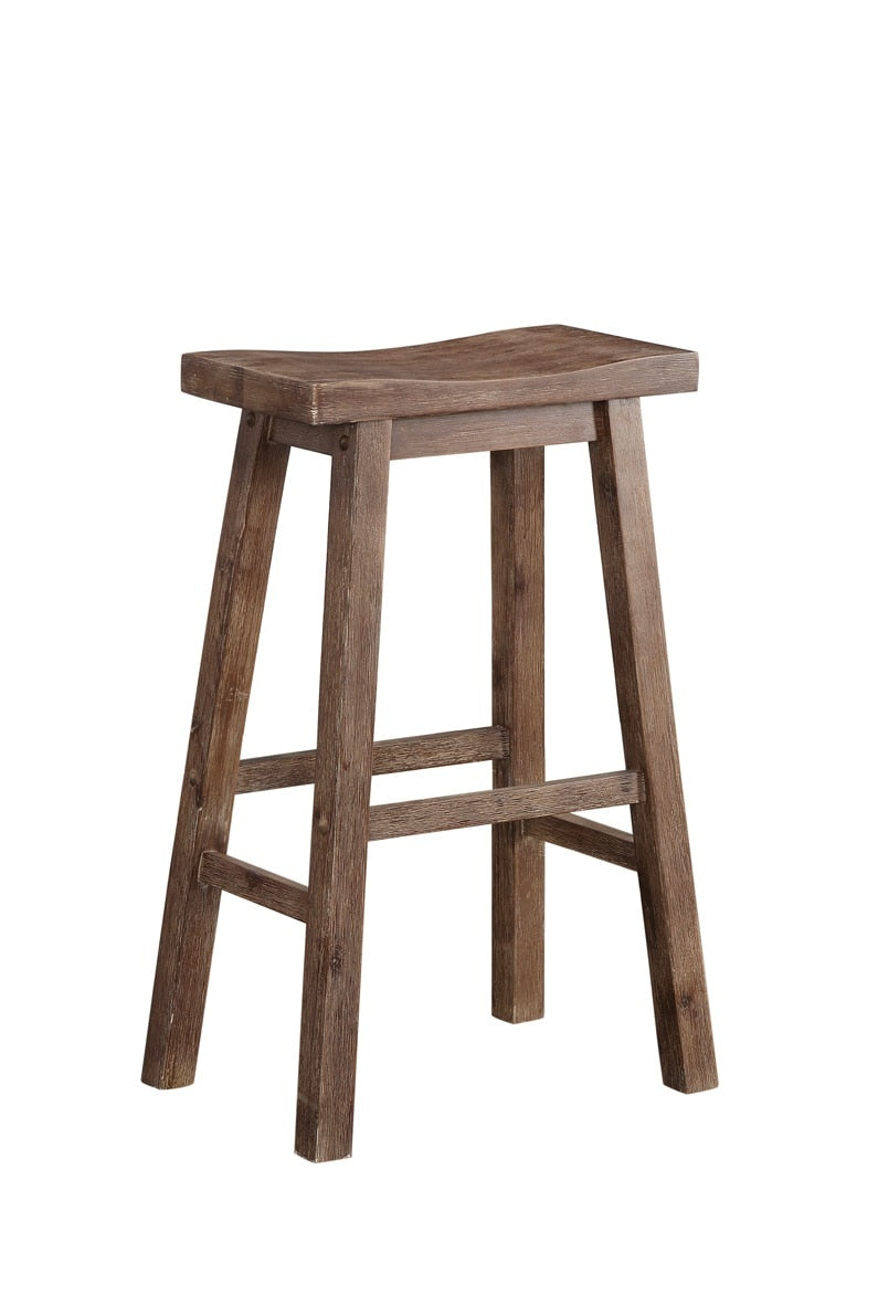 Boraam - 24in Sonoma Wire-Brush Saddle Stool - 75024 veiw 1