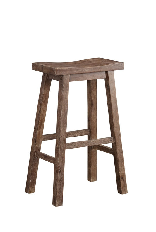 Boraam - 24in Sonoma Wire-Brush Saddle Stool - 75024 veiw 1