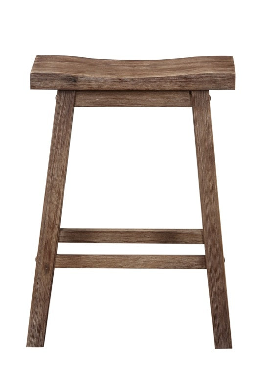 Boraam - 24in Sonoma Wire-Brush Saddle Stool - 75024 veiw 2