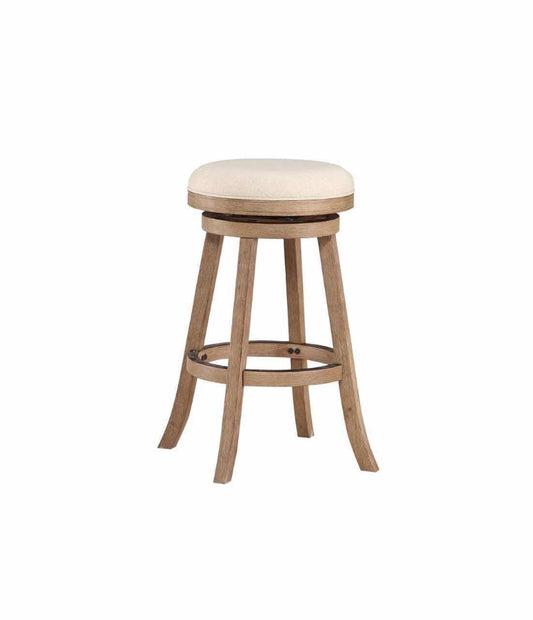 Boraam - 29in Fenton Barstool in Driftwood Wire-Brush And Ivory - 76129 veiw 1