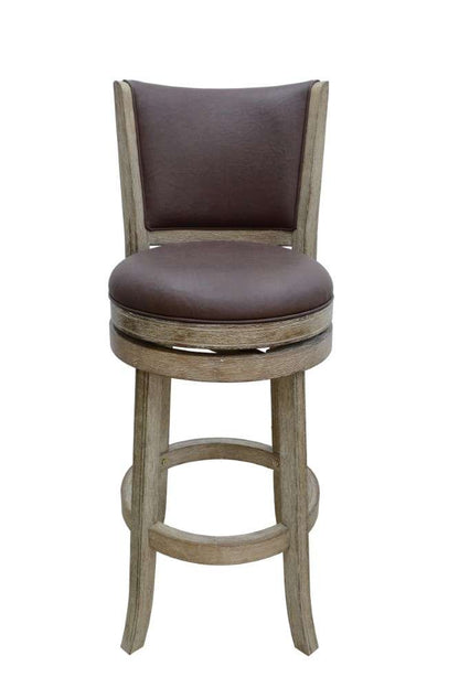 Boraam - 29in Toledo Wire-Brush Swivel Stool in Weathered White - 86429 veiw 1