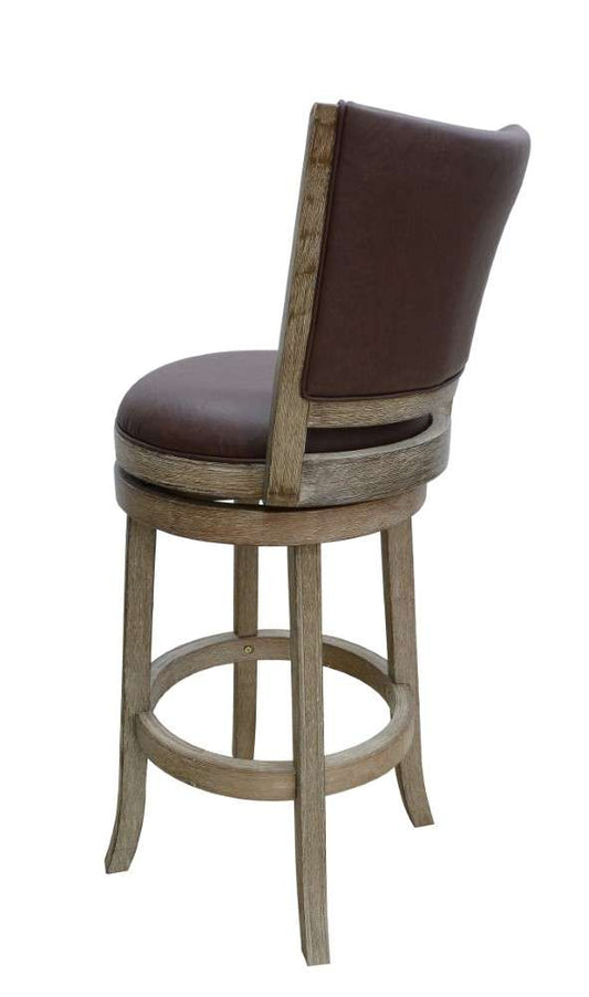 Boraam - 29in Toledo Wire-Brush Swivel Stool in Weathered White - 86429 veiw 2